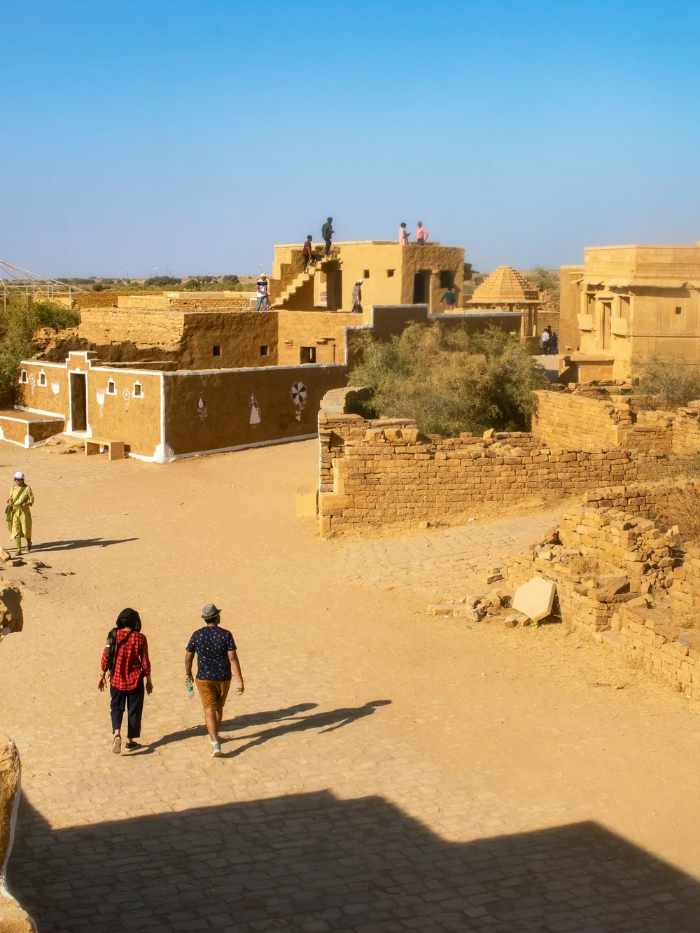 Kuldhara’s roofless houses seen from the village wall