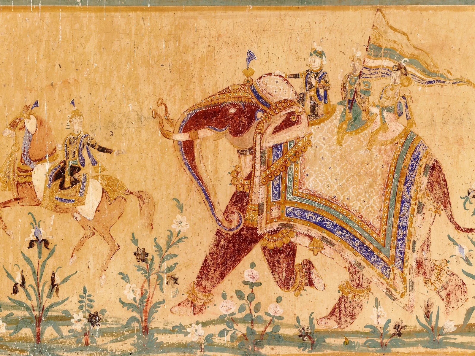 A mural in Nahargarh Fort, Jaipur