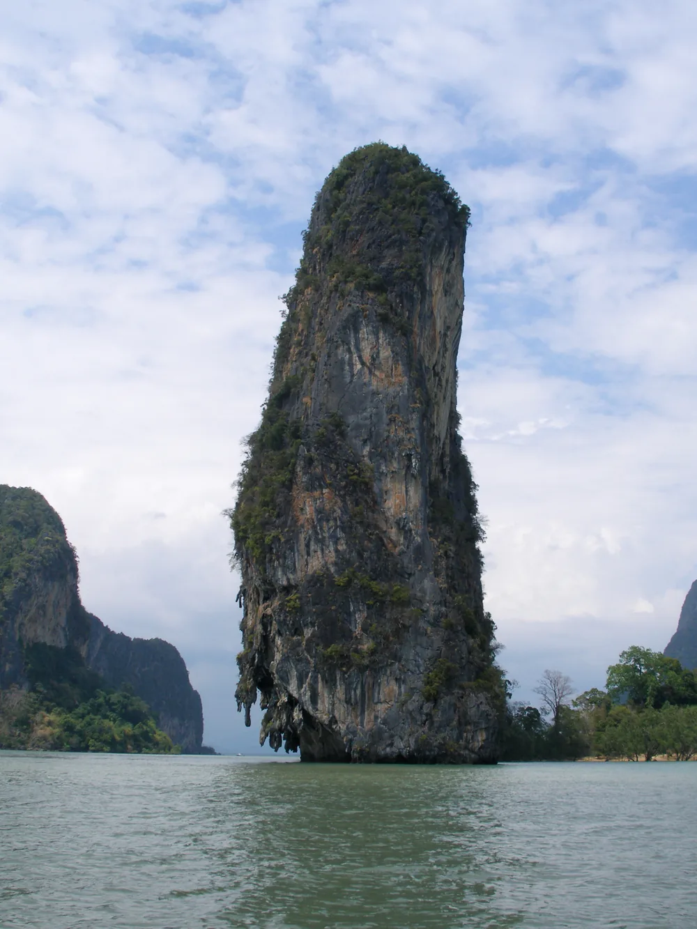 A karst pinnacle rising from Phang Nga Bay